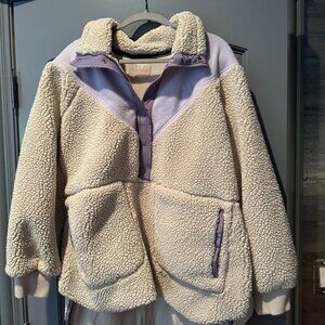 Free People Fall To Rise Fleece Quarter Snap